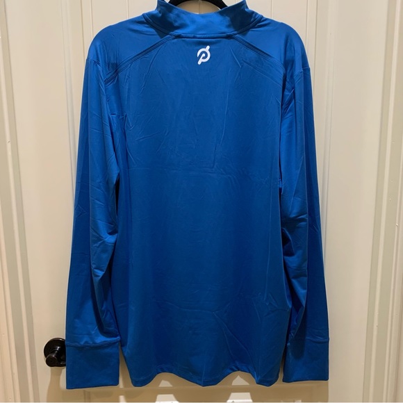 Peloton Warmup Blue Athletic Gym Long Sleeve Poly Workout Shirt Mens NWT XXL - Picture 4 of 8